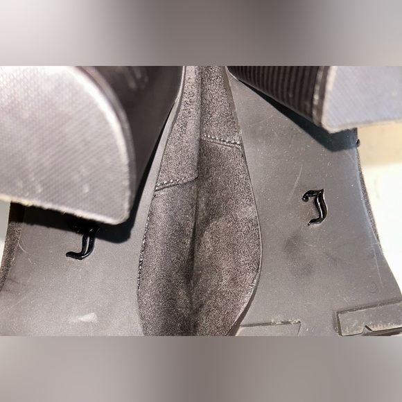 Juicy Couture Faux Suede & Knit Stacked Heel Ankle Boots - Picture 13 of 16